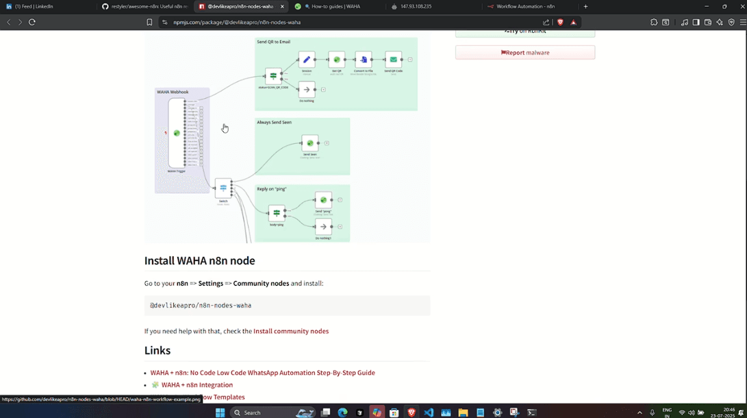 WhatsApp Business Automation (WAHA)